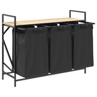 Wasmand 3 vakken met plank sonoma eikenkleurig - thumbnail