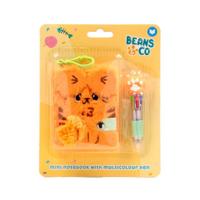 Beans & Co Katten Plush A7 Mini Notitieboekje A7 & 4-kleuren Pen - thumbnail