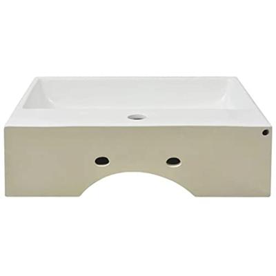 VidaXL Wastafel met kraangat wit 76x42,5x14,5 cm kermiek VidaXL Wastafel met kraangat wit 76x42,5x14,5 cm kermiek