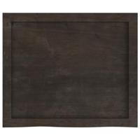VidaXL Wastafelblad 60x50x(2-4) cm behandeld massief hout donkerbruin - thumbnail