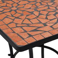 Bistrotafel mozaek 60 cm keramiek terracottakleurig - thumbnail