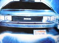 Back To The Future Pillow Delorean Roads 45 cm - thumbnail