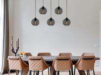 Hanglamp NANCHANG 5 lampen zwart - thumbnail
