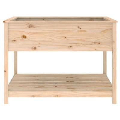 VidaXL Plantenbak met schap 111,5x111,5x81 cm massief grenenhout VidaXL Plantenbak met schap 111,5x111,5x81 cm massief grenenhout