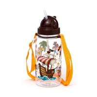 Ecozen Kinder Waterfles 450ml Flip Straw Jolly Rogers Piraat - thumbnail