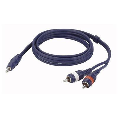 DAP FL30 aux kabel - stereo mini Jack > 2 RCA Male L/R 6 meter
