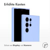 Accezz Liquid Silicone Backcover Samsung Galaxy S24 Ultra Telefoonhoesje Paars - thumbnail