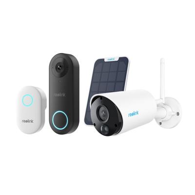 Reolink Deurbel en Beveligingscamera met Zonnepaneel pakket Slimme deurbel