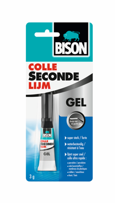 Bison Secondelijm Gel Blister | 3 g - 1490288 Bison Secondelijm Gel Blister | 3 g - 1490288