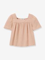 Blouse van biologisch katoen lichtroze - thumbnail