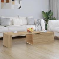 Salontafel 150x50x35 cm bewerkt hout sonoma eikenkleurig - thumbnail