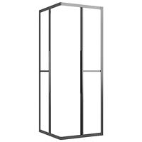 VidaXL Douchecabine 70x70x180 cm mat esg zwart - thumbnail