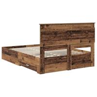 Bedframe met lade met hoofdeinde met opslag Bewerkt hout - thumbnail