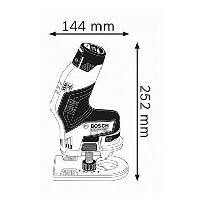 Bosch Accu freesmachine GKF 12V-8 Professional solo bovenfrees - thumbnail