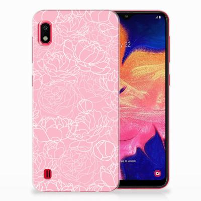 Samsung Galaxy A10 | TPU Case | White Flowers