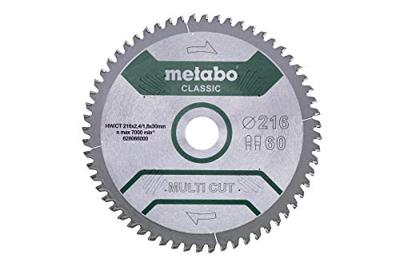 Metabo MULTI CUT CLASSIC 628655000 Cirkelzaagblad 216 x 30 x 1.8 mm Aantal tanden: 60 1 stuk(s) Metabo MULTI CUT CLASSIC 628655000 Cirkelzaagblad 216 x 30 x 1.8 mm Aantal tanden: 60 1 stuk(s)