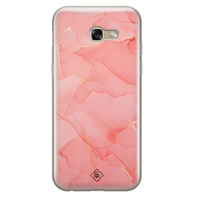 Samsung Galaxy A5 2017 siliconen hoesje - Marmer roze