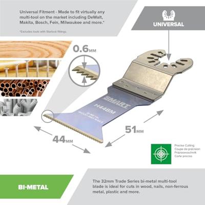 SMART blades UN TRA 44x51mm BiM-blad h-s 10st voor multitool