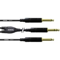 CORDIAL 1,5 M REAN JACKPLUG 6,3 MM/2X JACKPLUG 6,3 MM - thumbnail