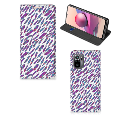 Xiaomi Redmi Note 10 4G | 10S | Poco M5s | Hoesje met Magneet | Feathers Color Xiaomi Redmi Note 10 4G | 10S | Poco M5s | Hoesje met Magneet | Feathers Color