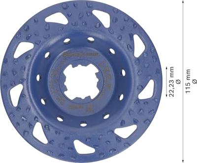 Bosch Accessoires EXPERT Multi Material carbide Slijpkop grof | schuin | X-LOCK | 115 mm | 22,23 mm - 2608901687