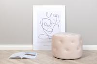 Nohr Poef 'Melony' Velvet, kleur Beige - thumbnail