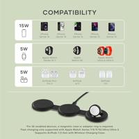 Satechi OntheGo 3-in-1 wireless oplader (15W) - Black - thumbnail