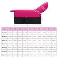 VidaXL Paardendeken roze en zwart 115 cm polyester - thumbnail