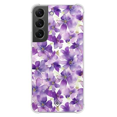 Samsung Galaxy S22 shockproof hoesje - Floral violet