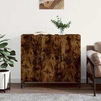 Dressoir 90x34x80 cm bewerkt hout gerookt eikenkleurig - thumbnail
