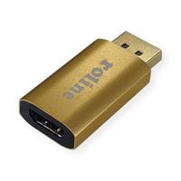 ROLINE GOLD 4K DisplayPort/HDMI Adapter, Actief, v1.2, DP Male - HDMI Female - thumbnail