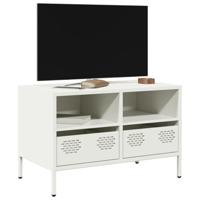 Tv-meubel 68x39x43,5 cm koudgewalst staal wit - thumbnail