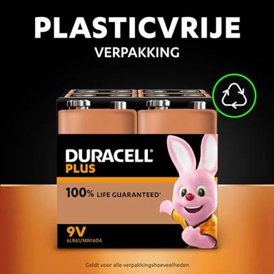 Duracell Plus 9V batterijen (4) Duracell Plus 9V batterijen (4)