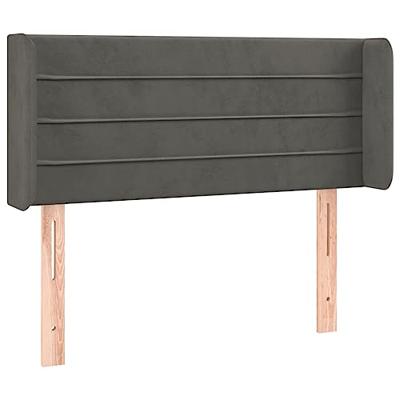 Hoofdbord met randen 83x16x78/88 cm fluweel donkergrijs