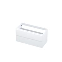 INK - Onderkast 2 Laden Greeploos Gelakt - 1000x450x520 Mm - Mat Wit - thumbnail