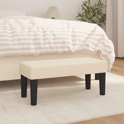 Bankje 70x30x30 cm stof crmekleurig