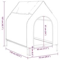 Hondenhok oxford stof en staal antracietkleurig - thumbnail