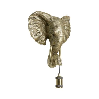 Light & Living Wandlamp 'Elephant' 36cm, kleur Goud