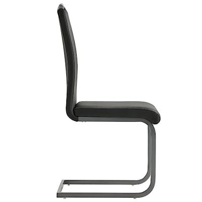 Eetkamerstoelen 4 st kunstleer grijs