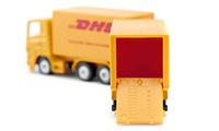 Siku dhl vrachtauto + aanhangwagen 1694 - thumbnail