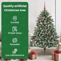 VidaXL Kunstkerstboom met 150 led groen 150 cm pvc en plastic en staal - thumbnail