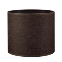 Lampenkap cilinder | rond | canvas | stoffen lampenkap | cilinderkap | Ø20cm H17cm | kastanje | bruin - thumbnail