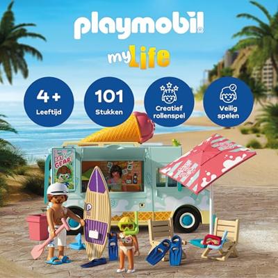 Playmobil® My Life ijscowagen met surfshop