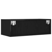 Tv-meubel met LED-verlichting 75x35,5x25 cm zwart eikenkleurig - thumbnail