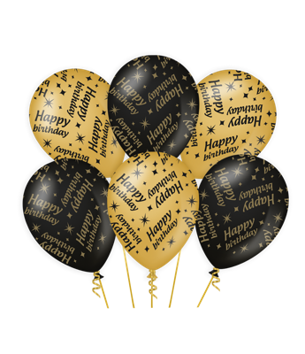 Classy party ballon - Happy birthday 6st