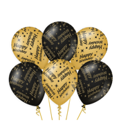 Classy party ballon - Happy birthday 6st - thumbnail
