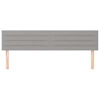 Hoofdborden 2 st 90x5x78/88 cm stof lichtgrijs - thumbnail