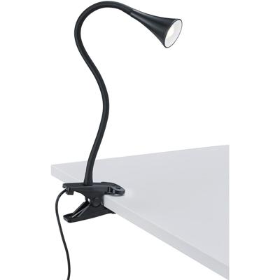 LED Klemlamp 3W. Warm Wit 3000K. Zwart Design. Kunststof
