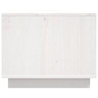 Salontafel 80x50x40 cm massief grenenhout wit - thumbnail