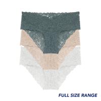 3-pack Dames slips Kant - Lana - Kanten dames onderbroek - thumbnail